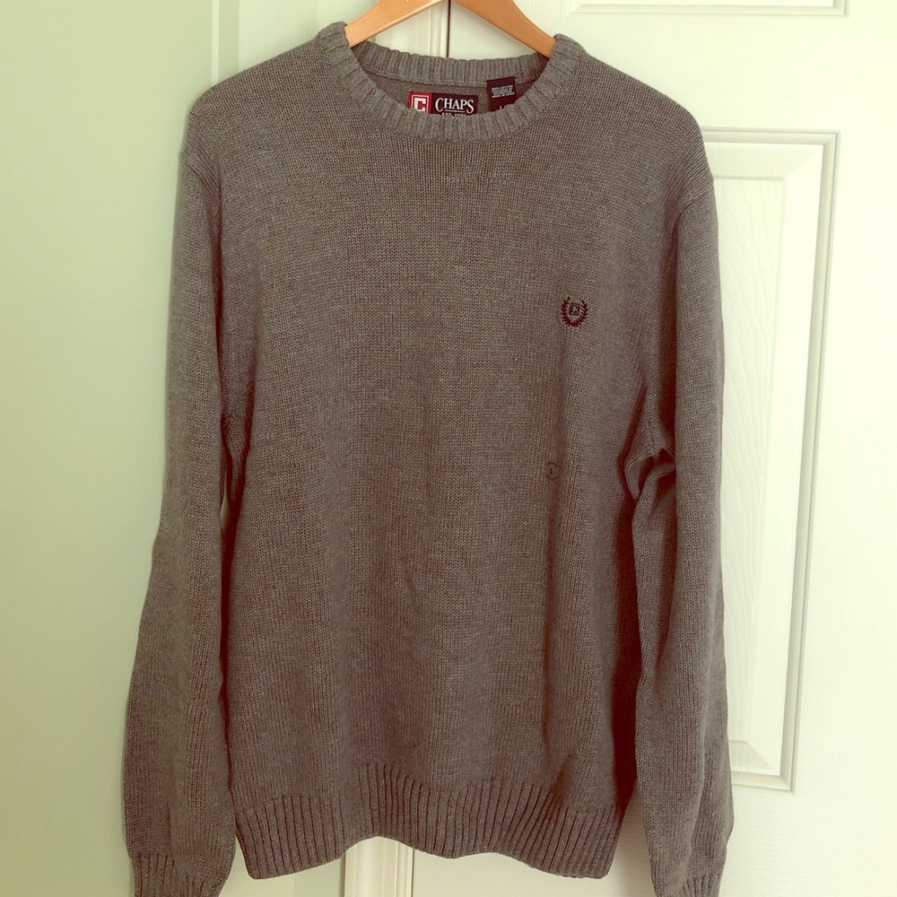 CHAPS Gray Knitted Sweater, size L